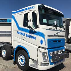 Detailopname van de cabine na truckspuiterij